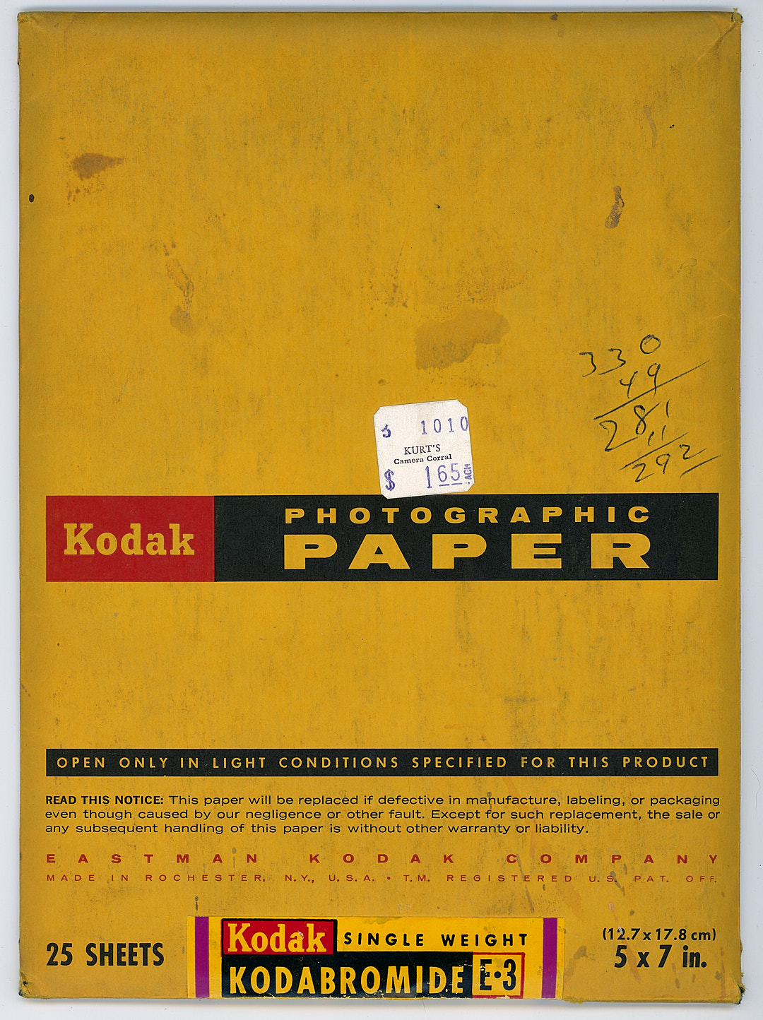 Kodak Kodabromide Photographic Paper